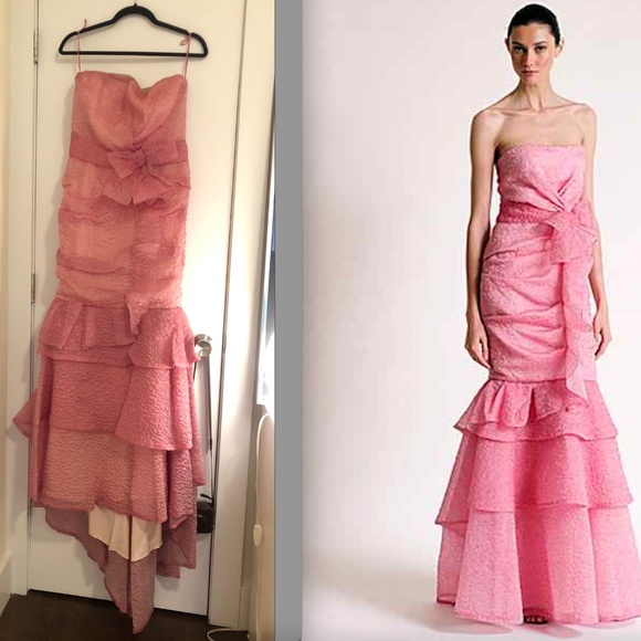 Carolina Herrera Pink Evening Dress - Picture 1 of 5